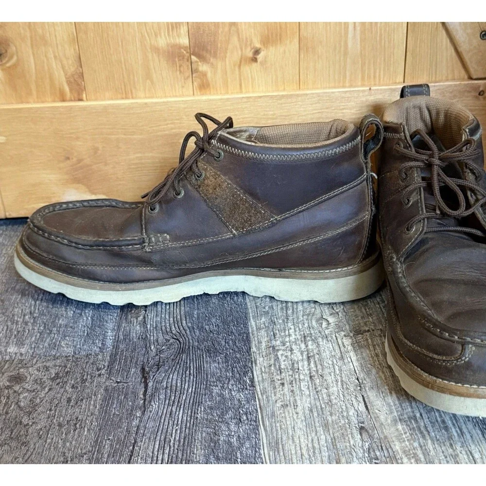 Twisted X MCA0007 Men’s 12M Brown Leather Chukka Wedge Sole Boots Moc Toe